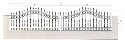 Grille en fer forgé France