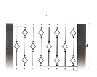 Grille en fer forgé Luna