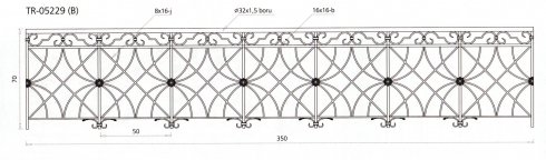 Garde-corps en fer forgé Chantilly