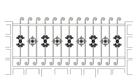 Grille en fer forgé Petra