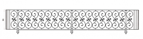 Grille en fer forgé Noémi