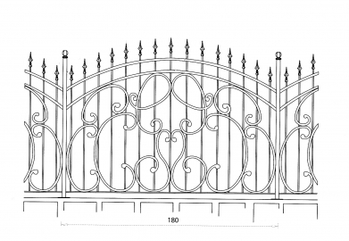 Grille en fer forgé Raphaelle