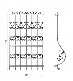 Grille de fenêtre Rhéa