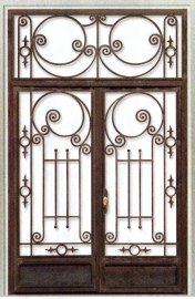 Porte en fer forgé Romane