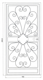 Porte en fer forgé Sèvres