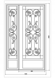 Porte en fer forgé Berthille